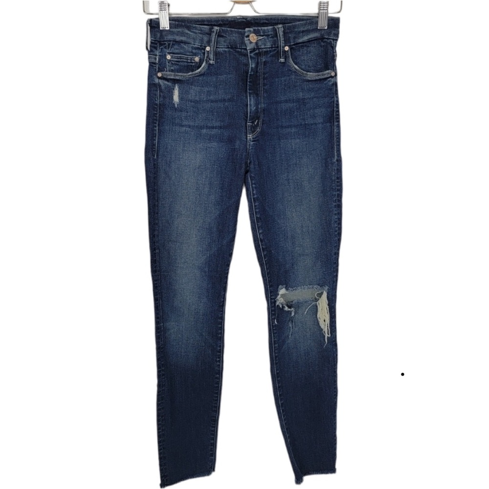 Mother High Waisted Look Ankle Fray Close To The Edge Jean Size 27